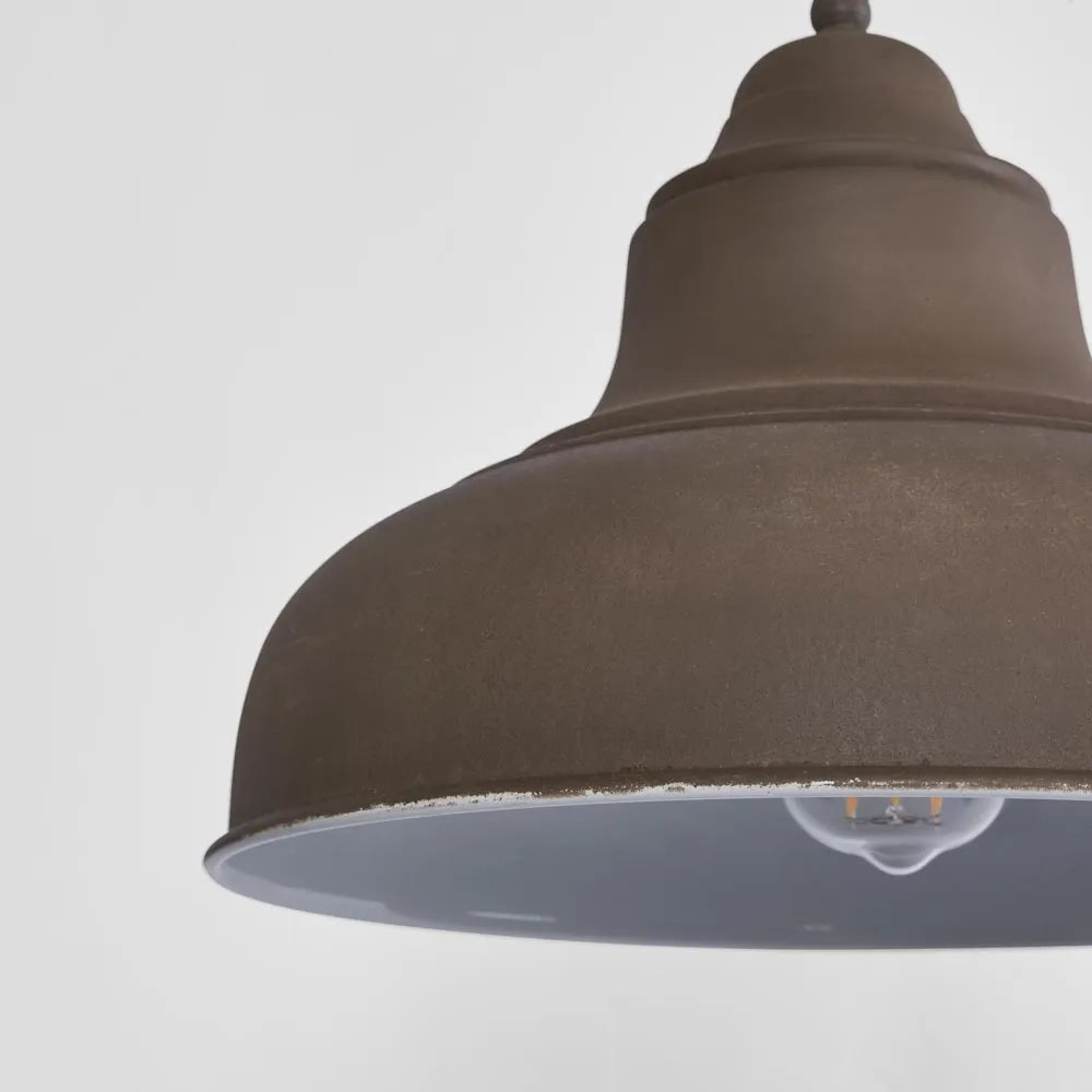 Brasserie Overhead Ceiling Pendant Small Rust