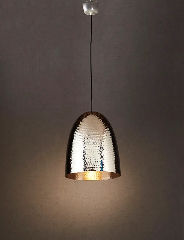 Dolce Beaten Ceiling Pendant Silver