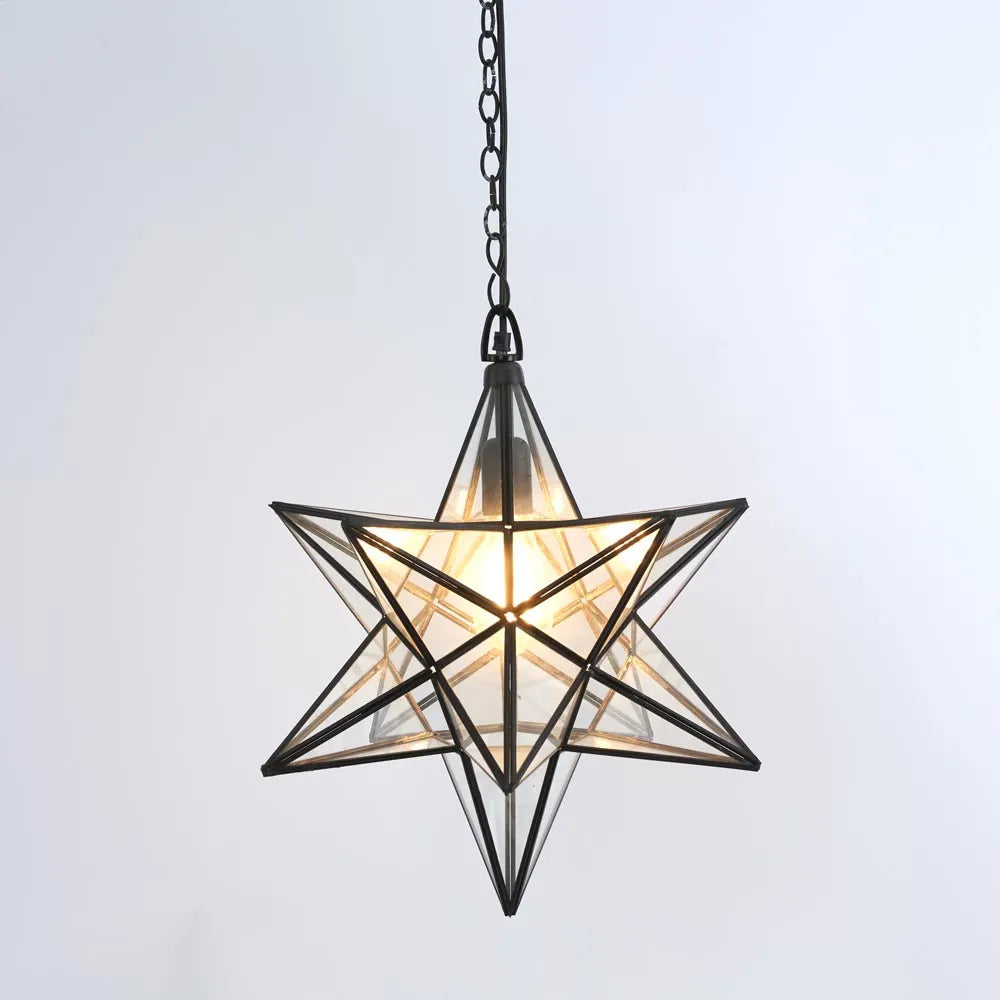 Star Ceiling Pendant Large Black