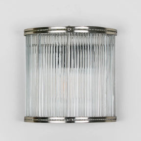 Verre Half Round Wall Light Silver