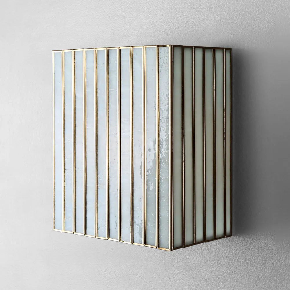 Bel Air Square Wall Light Brass
