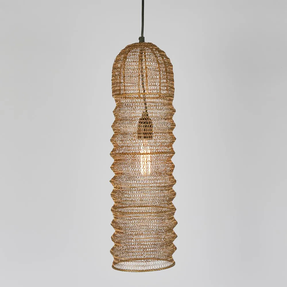 Monash Wire Mesh Ceiling Pendant Brass