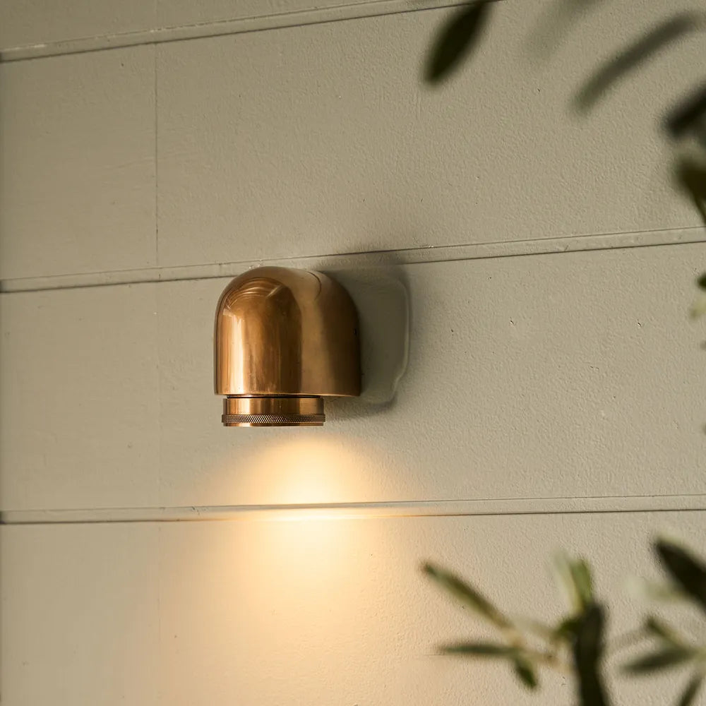 Sea Rock Outdoor Wall Light Antique Brass