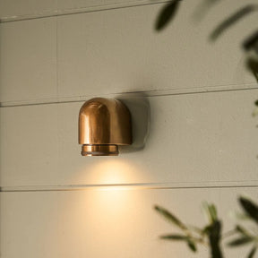 Sea Rock Outdoor Wall Light Antique Brass