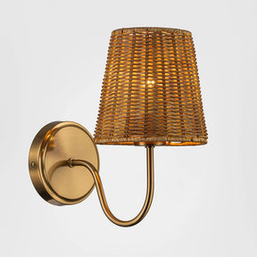 Athens Wall Light Antique Brass with Shade