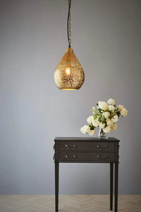 Aquarius Ceiling Pendant Small Brass
