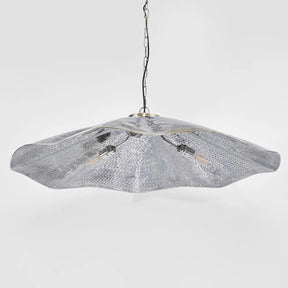 Melville Ceiling Pendant Hammered Large Antique Silver