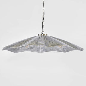 Melville Ceiling Pendant Hammered Large Antique Silver