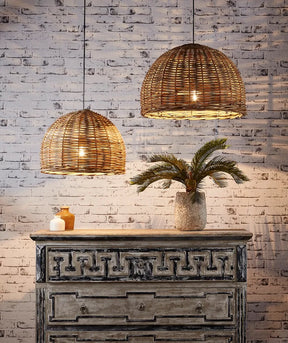 Rattan Ceiling Pendant Large Natural