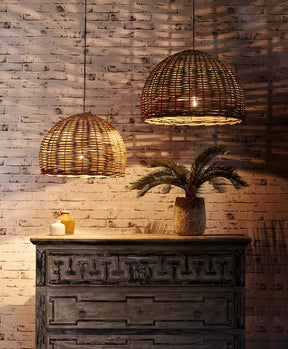 Rattan Ceiling Pendant Large Natural