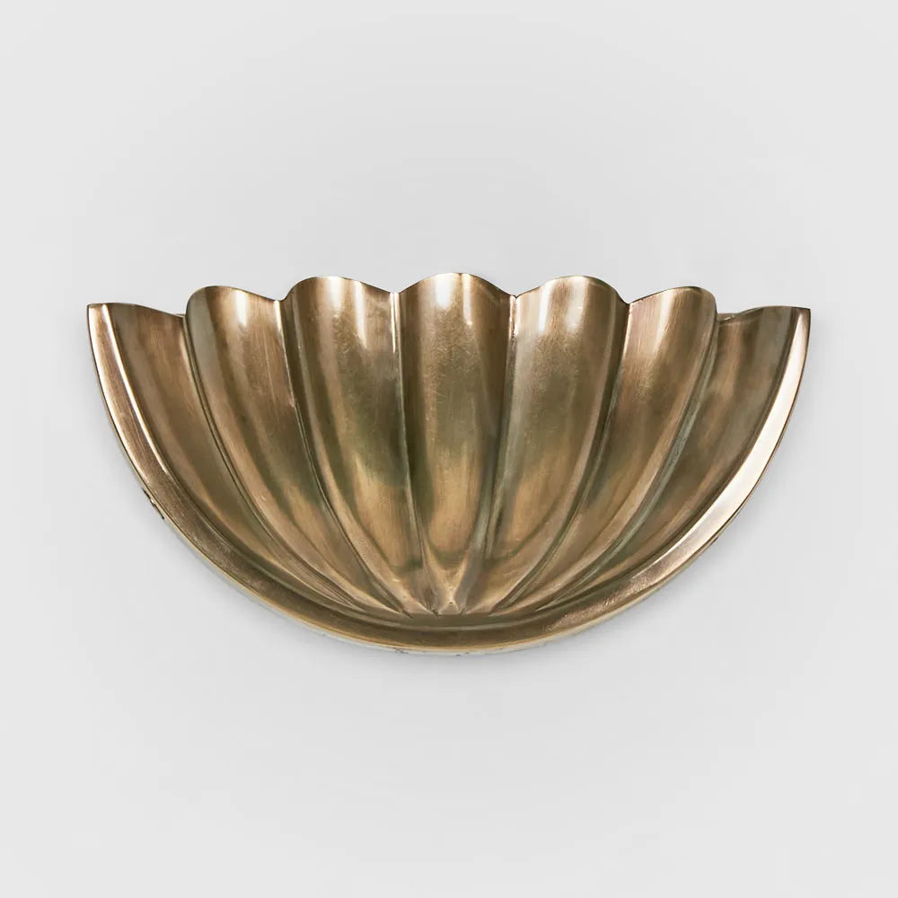 Half Moon Shell Shade Wall Light Large