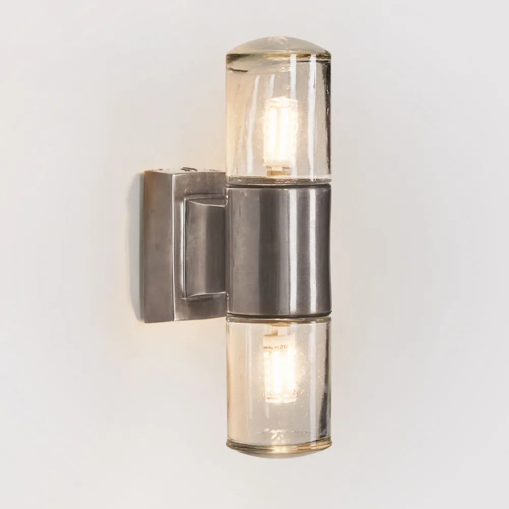Plover Outdoor Wall Light Antique Silver