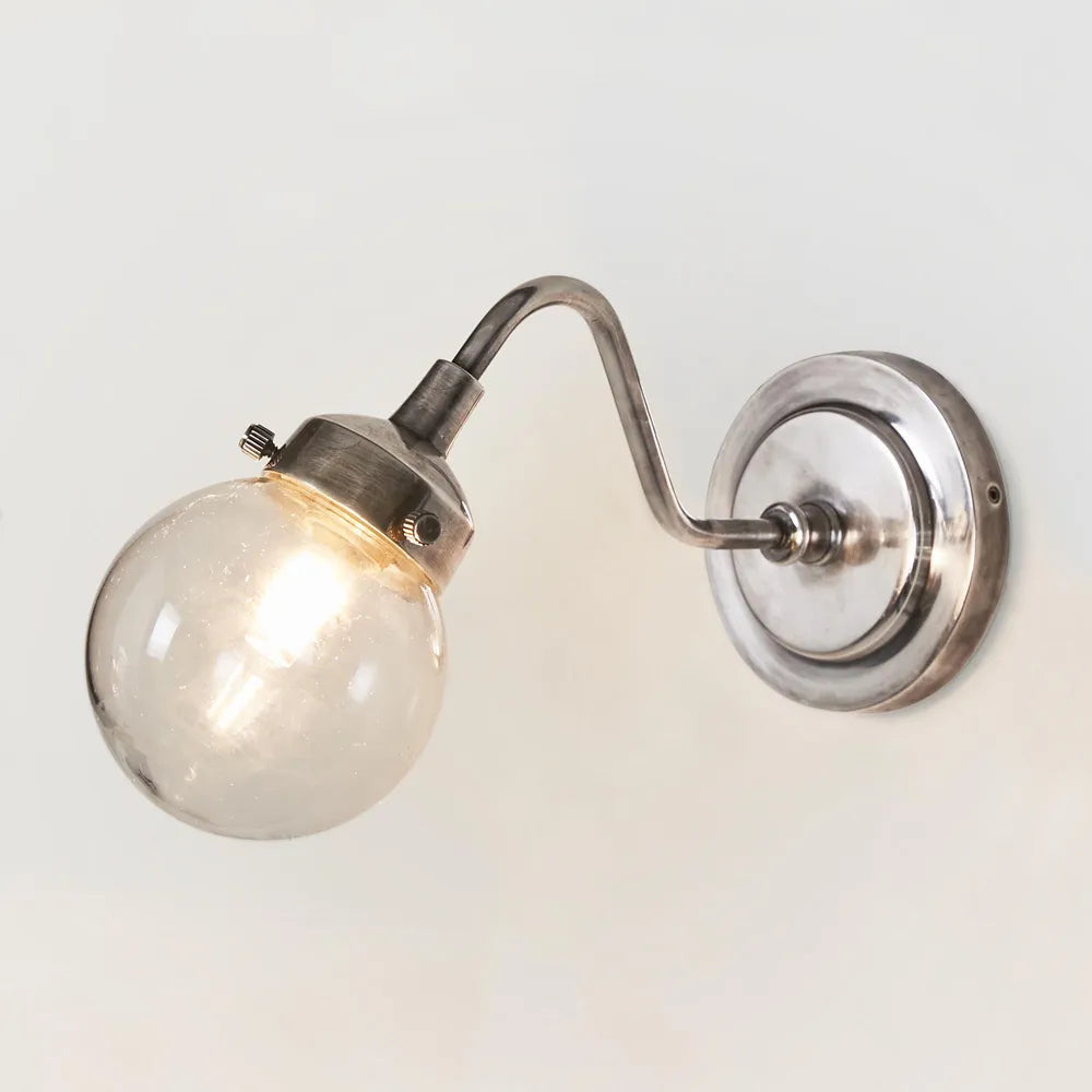 Beacon Outdoor Wall Lamp Antique Silver