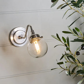Beacon Outdoor Wall Lamp Antique Silver