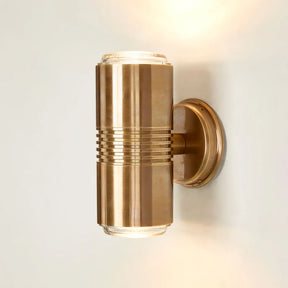 Primrose Up and Down Outdoor Wall Light Antique Brass