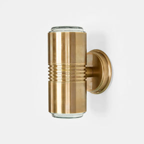 Primrose Up and Down Outdoor Wall Light Antique Brass