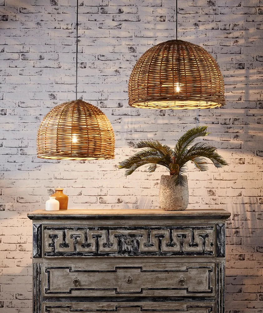 Rattan Ceiling Pendant Small Natural