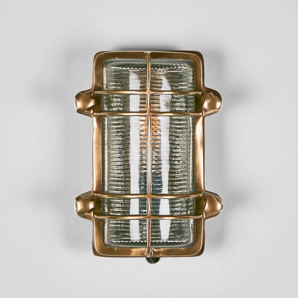 Harley Outdoor Wall Light Antique Brass