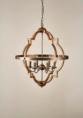 Hyatt Ceiling Pendant Large Rust Brown and Silver Black