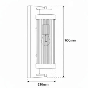 Cambridge Wall Light - 600mm - Gold