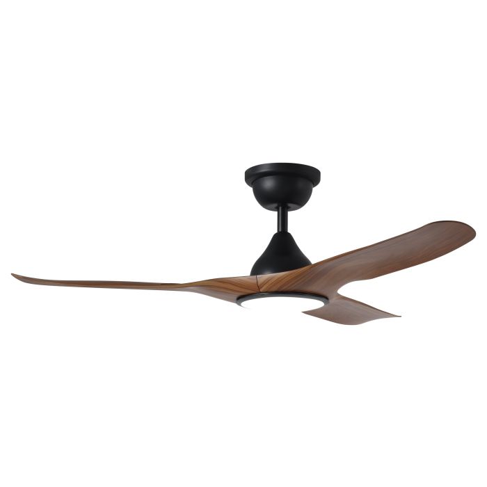 TAHITI IP66 52" DC LED BLK/NEW TEAK