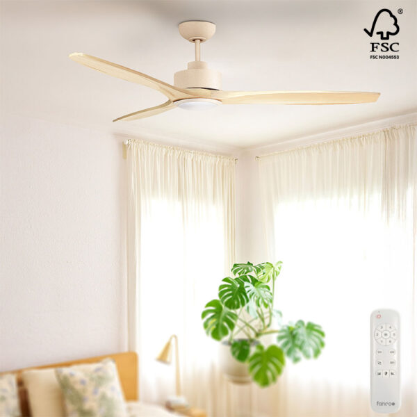 EarthFirst Wynd DC Ceiling Fan with Dimmable CCT LED Light – 52″