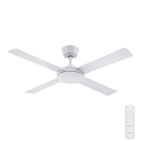 Eco Silent Pro DC Ceiling Fan with Remote – White 48″