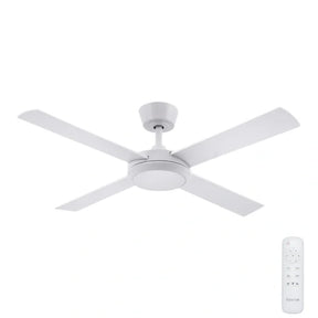 Eco Silent Pro DC Ceiling Fan with CCT LED Light – White 48″