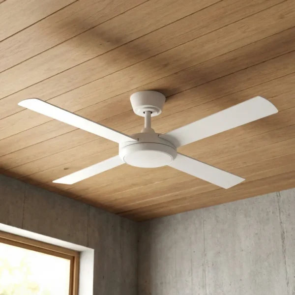 Eco Silent Pro DC Ceiling Fan with CCT LED Light – White 48″