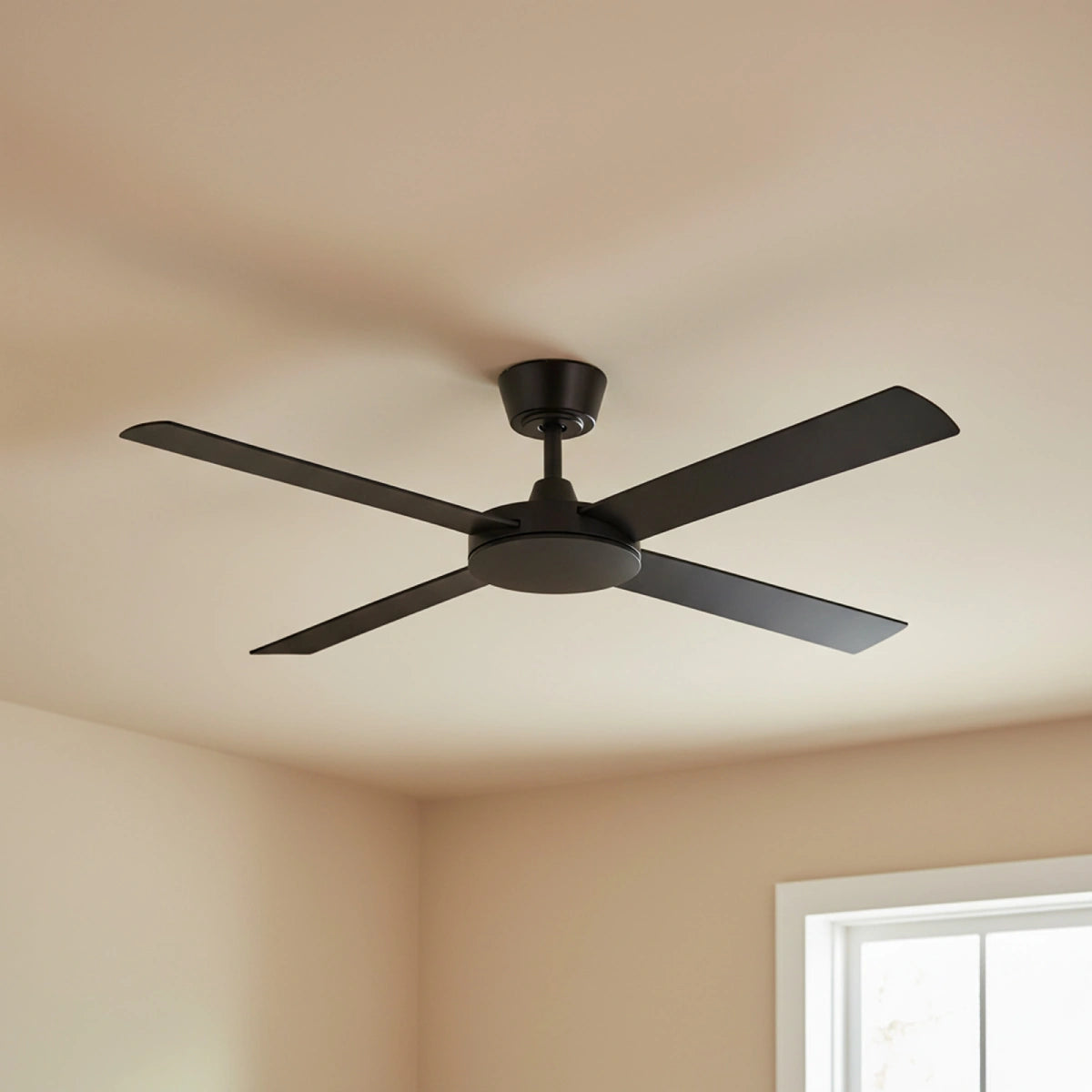 Eco Silent Pro DC Ceiling Fan with Remote – Black 52″