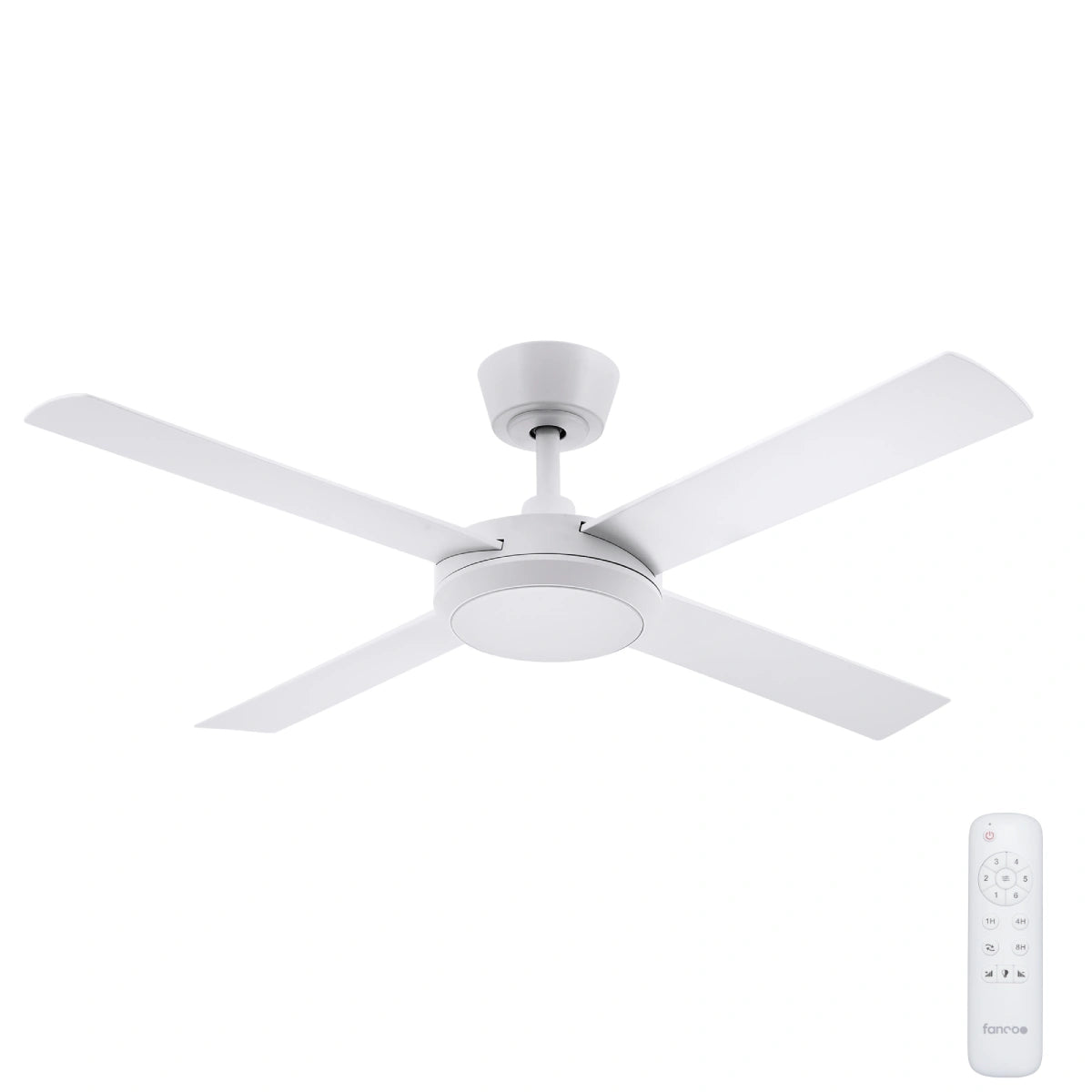 Eco Silent Pro DC Ceiling Fan with CCT LED Light – White 52″