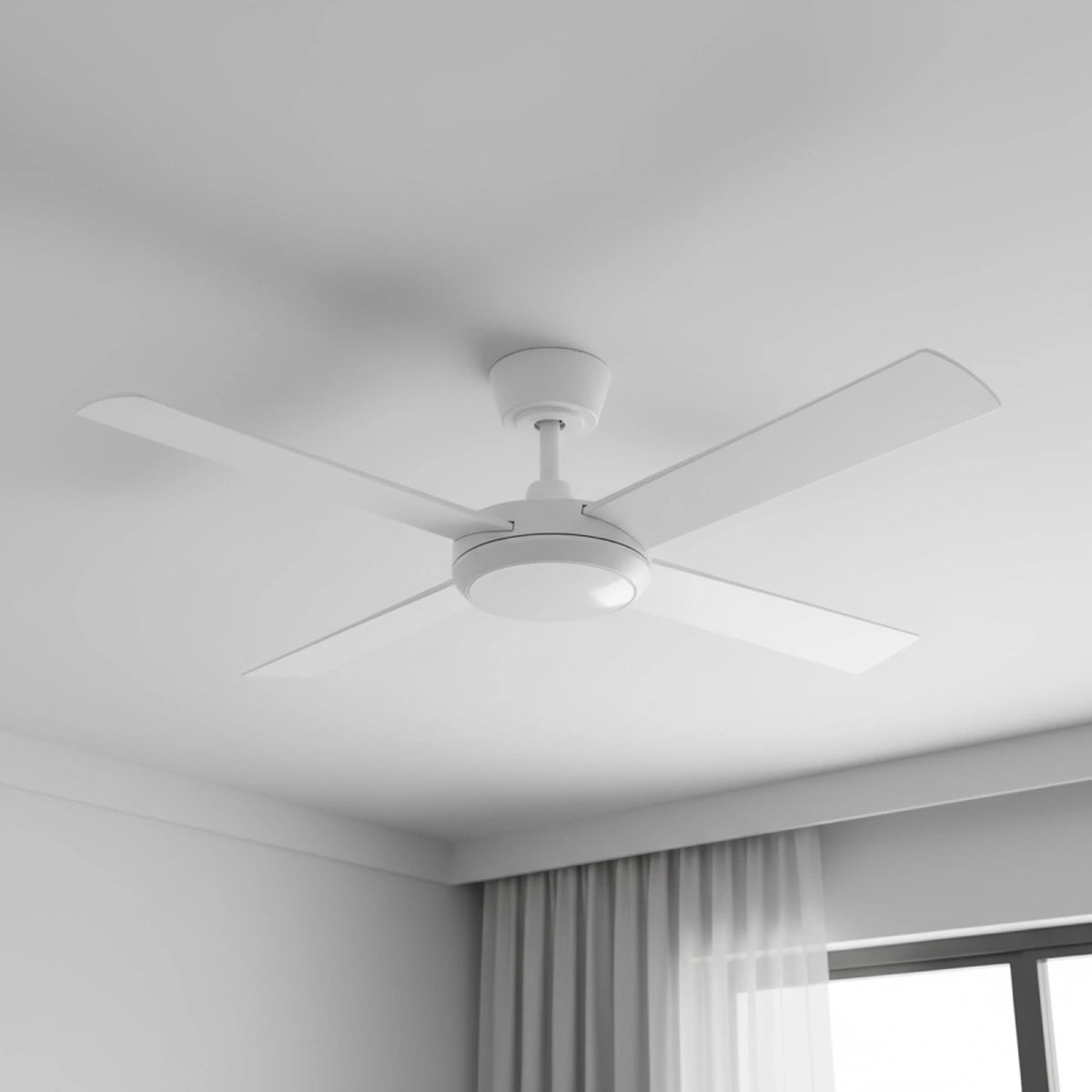 Eco Silent Pro DC Ceiling Fan with CCT LED Light – White 52″