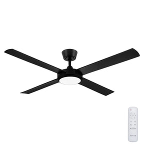 Eco Silent Pro DC Ceiling Fan with CCT LED Light – Black 56″