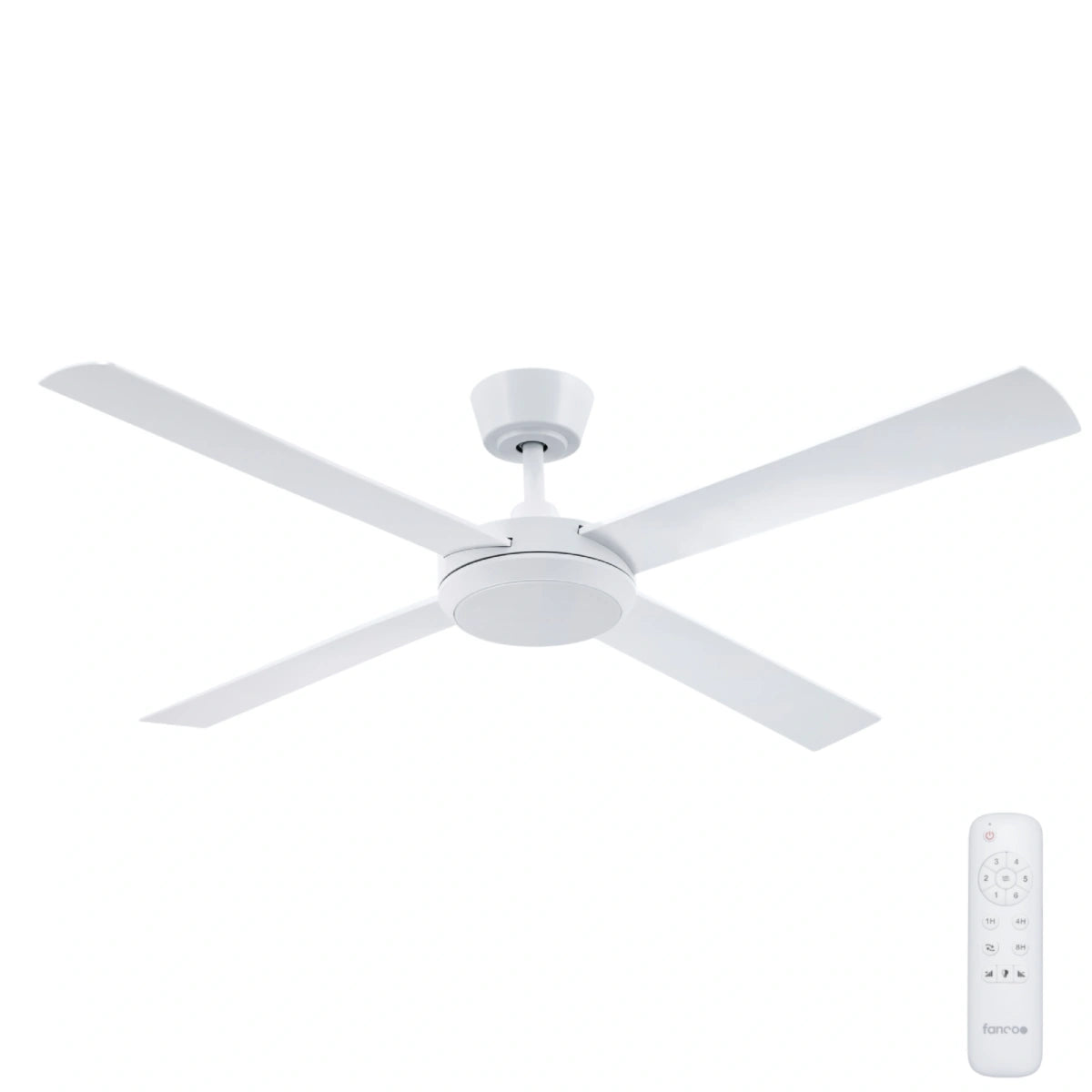 Eco Silent Pro DC Ceiling Fan with CCT LED Light – White 56″