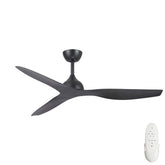 Eco Style DC Ceiling Fan with Remote Control – Black 52″