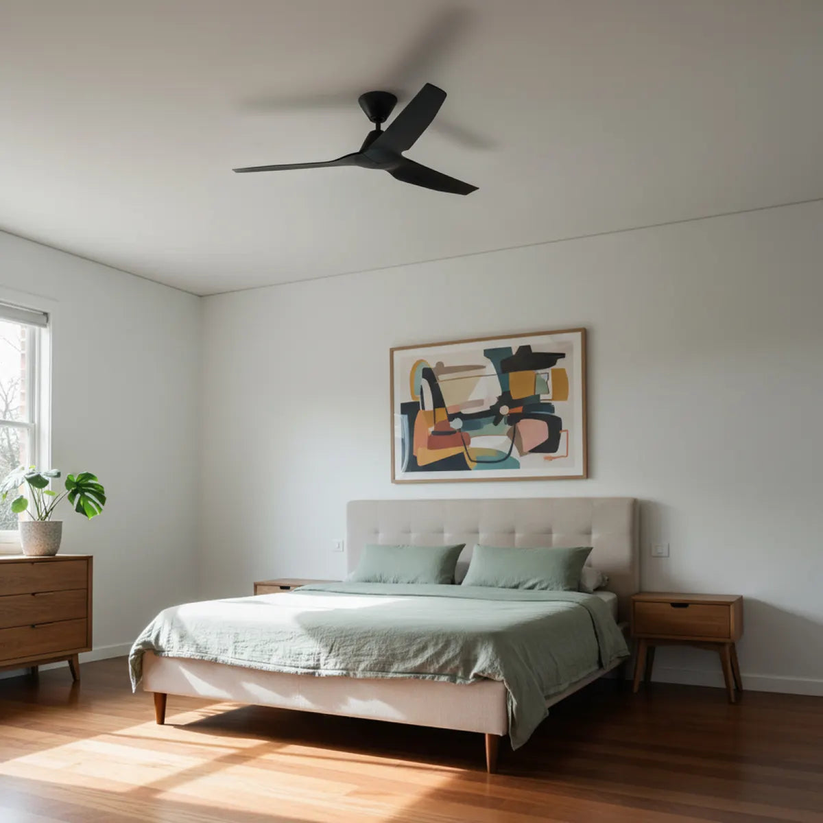 Infinity iD DC Ceiling Fan with Remote – Black 48″