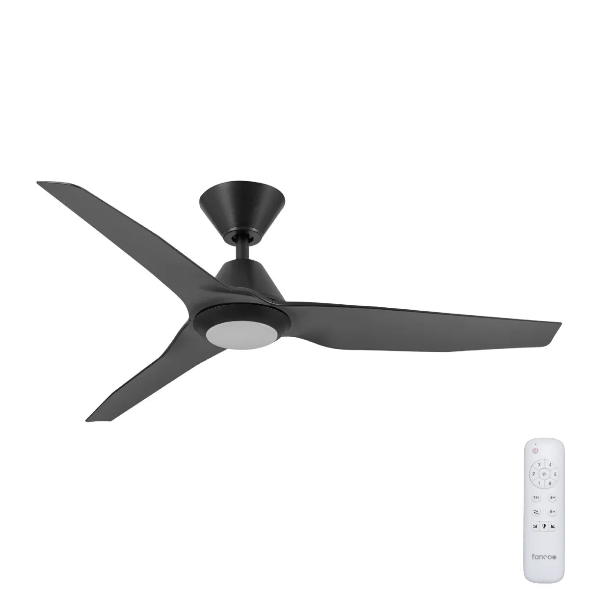 Infinity iD DC Ceiling Fan with CCT LED Light – Black 48″