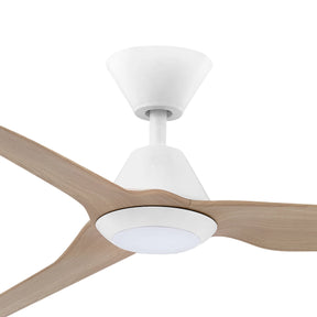 Infinity iD DC Ceiling Fan with CCT LED Light – Beechwood 48″