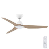 Infinity iD DC Ceiling Fan with CCT LED Light – Beechwood 48″