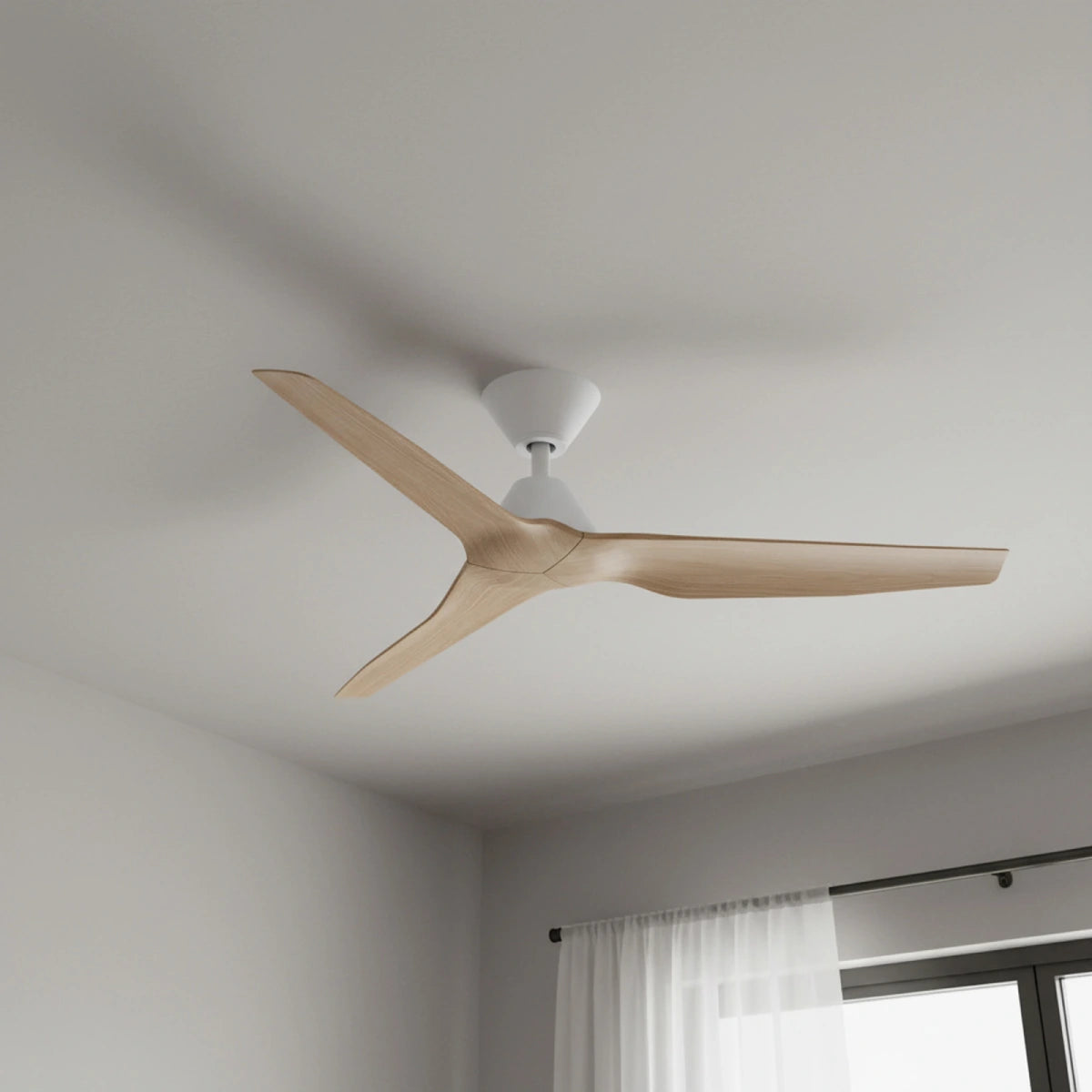 Infinity iD DC Ceiling Fan with Remote – Beechwood 48″