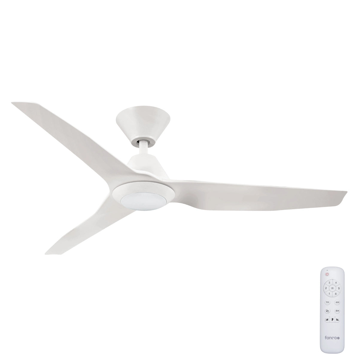 Infinity iD DC Ceiling Fan with CCT LED Light – White 48″