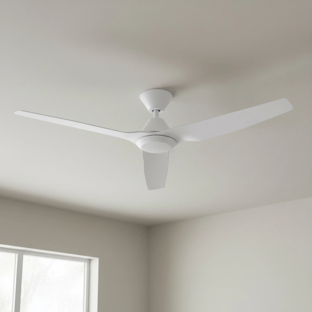 Infinity iD DC Ceiling Fan with CCT LED Light – White 48″