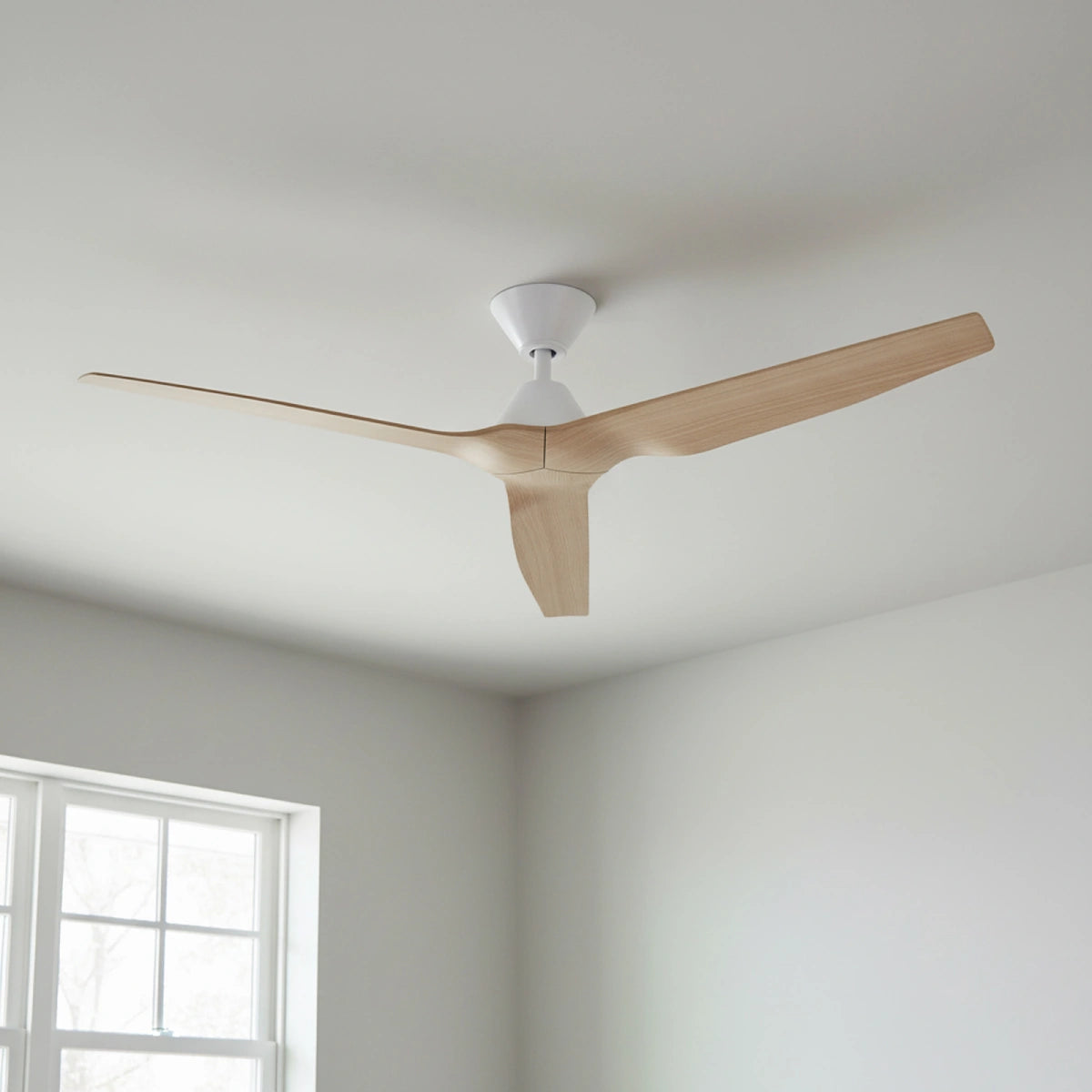 Infinity iD DC Ceiling Fan with Remote – Beechwood 54″