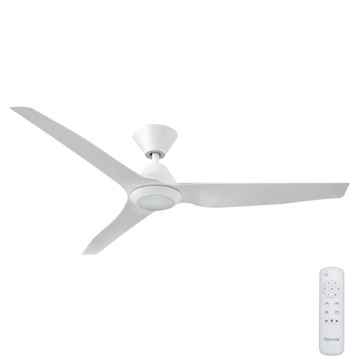 Infinity iD DC Ceiling Fan with CCT LED Light – White 54″