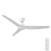 Infinity iD DC Ceiling Fan with CCT LED Light – White 54″