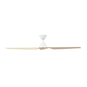 Infinity-iD DC Ceiling Fan with Remote – White with Beechwood Blades 60″