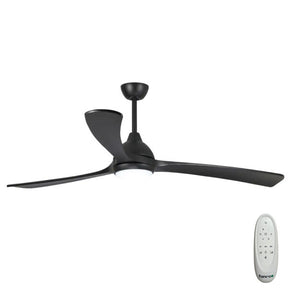 Sanctuary DC Ceiling Fan with CCT LED Light – Black 70″