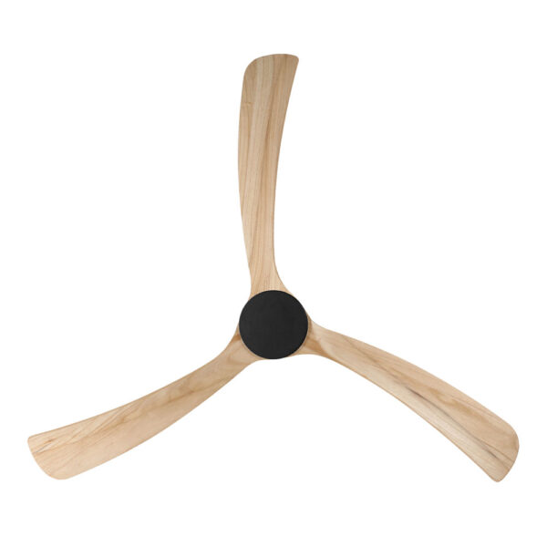 Sanctuary DC Ceiling Fan – Black with Natural Blades 70″