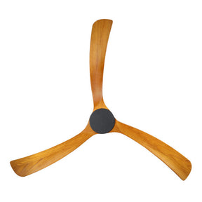 Sanctuary DC Ceiling Fan – Black with Teak Blades 70″
