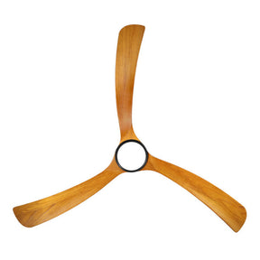 Sanctuary DC Ceiling Fan with CCT LED Light – Black with Teak Blades 70″